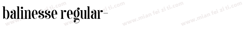 balinesse regular字体转换